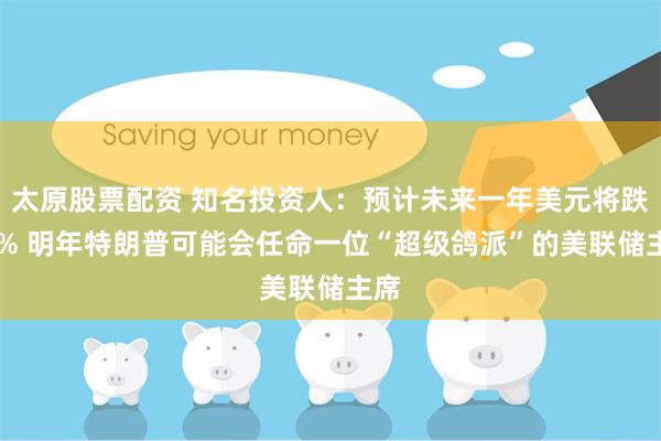 太原股票配资 知名投资人：预计未来一年美元将跌10% 明年特朗普可能会任命一位“超级鸽派”的美联储主席
