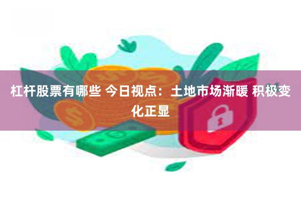 杠杆股票有哪些 今日视点：土地市场渐暖 积极变化正显